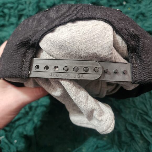 Vintage Winston Cigarettes Hat Black Red W Logo Made in USA Snapback Cap - Picture 4 of 5